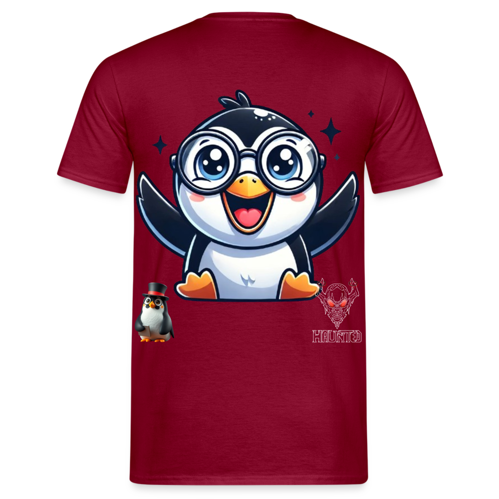 Men T-Shirt KasPenguin Happy - Ziegelrot
