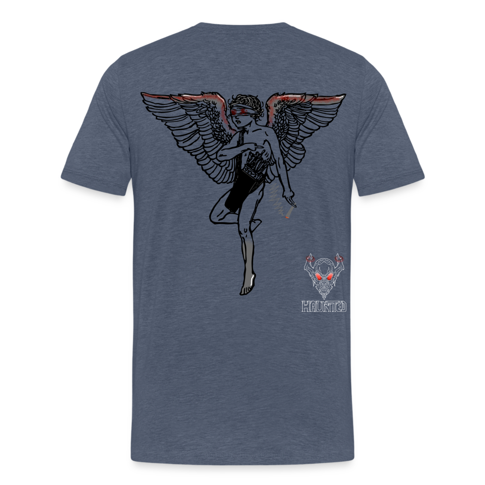 Men T-Shirt Angel bloody - Blau meliert