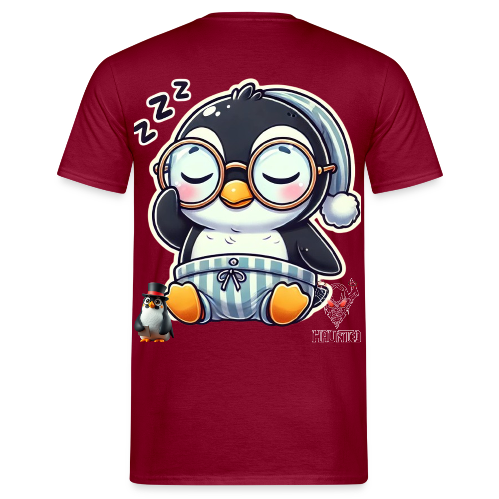 Men T-Shirt Sleepy KasPenguin - Ziegelrot