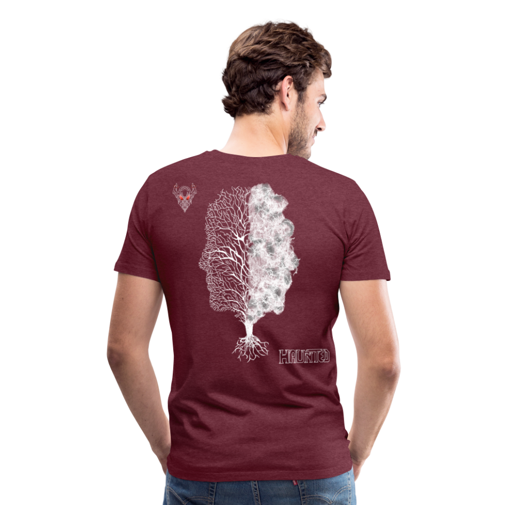 Man T-Shirt Dead or Alive - Bordeauxrot meliert