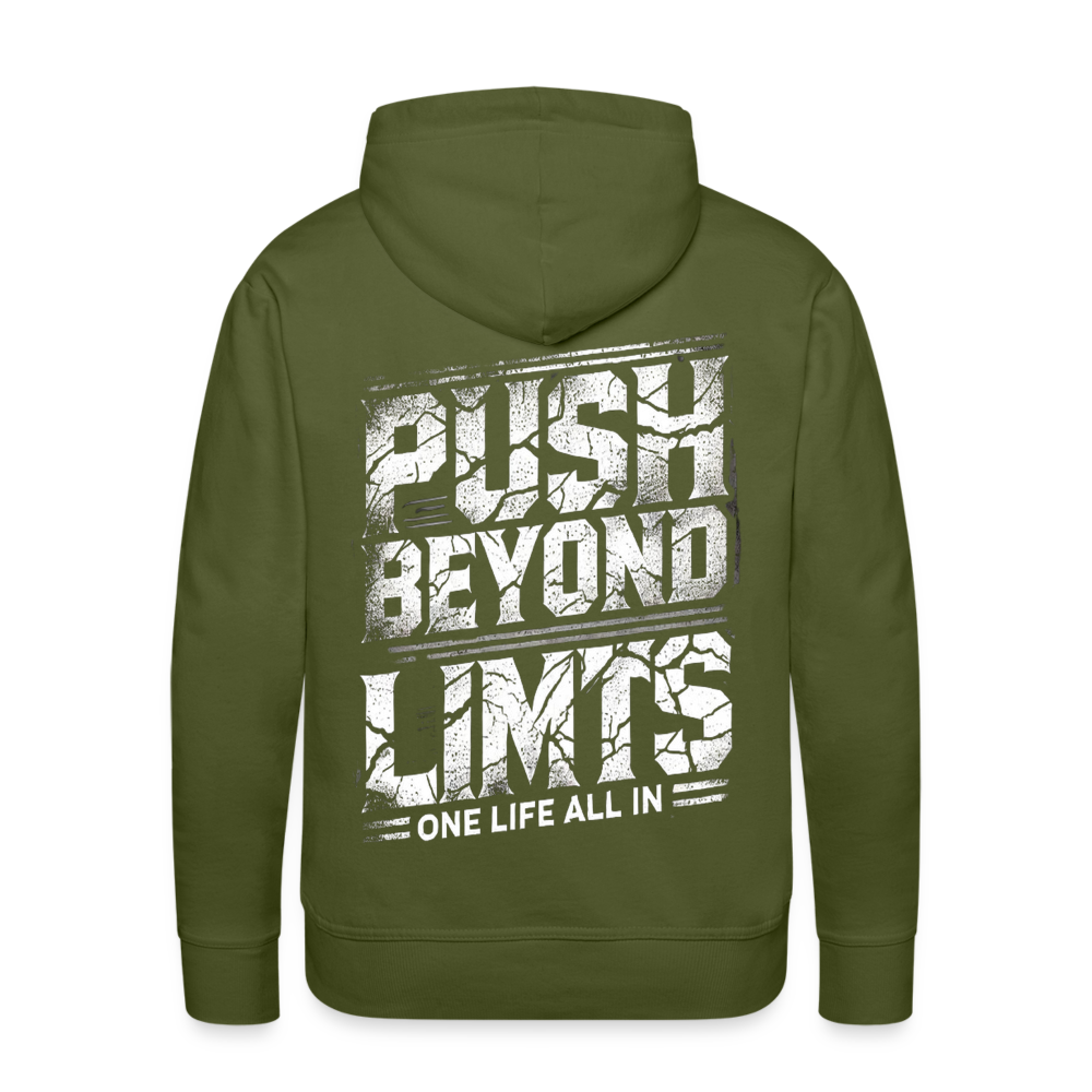 Men Hoodie Push Beyond Limits - Olivgrün