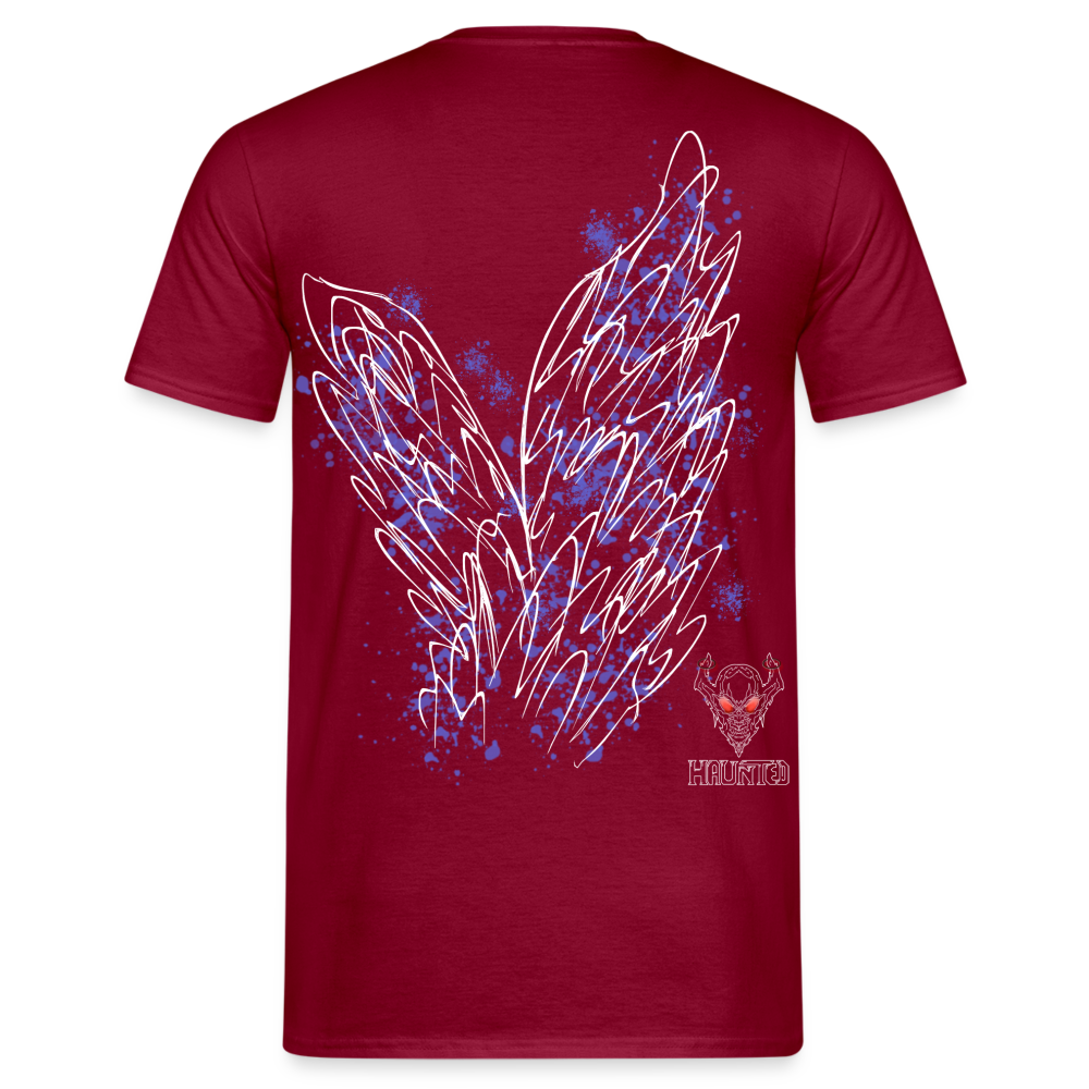 Men T-Shirt Light Blue Wings - Ziegelrot