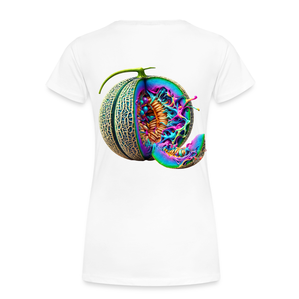 Woman T-Shirt Neon Melon Art - Weiß