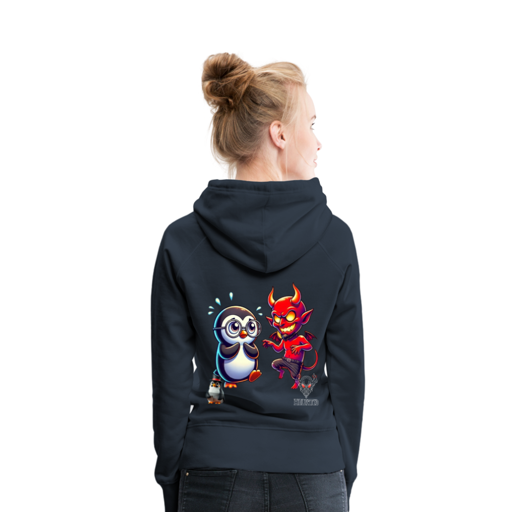 Women Hoodie Dancing with Devil - Navy