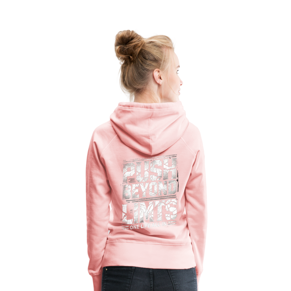 Women Hoodie Push Beyond Limits - Kristallrosa