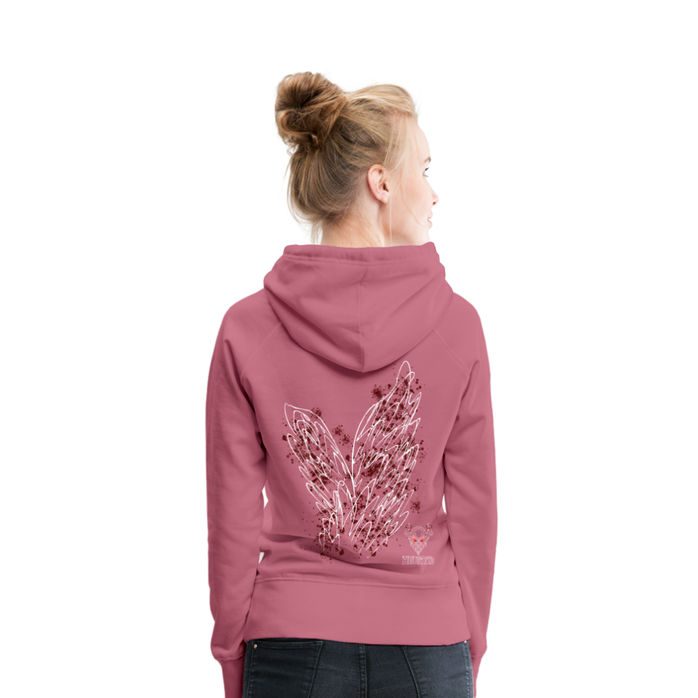 Women Hoodie Dark Red Wings - Malve