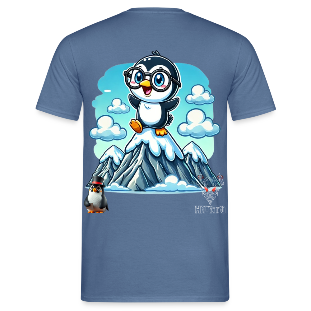 Men T-Shirt KasPenguin on Top - Taubenblau