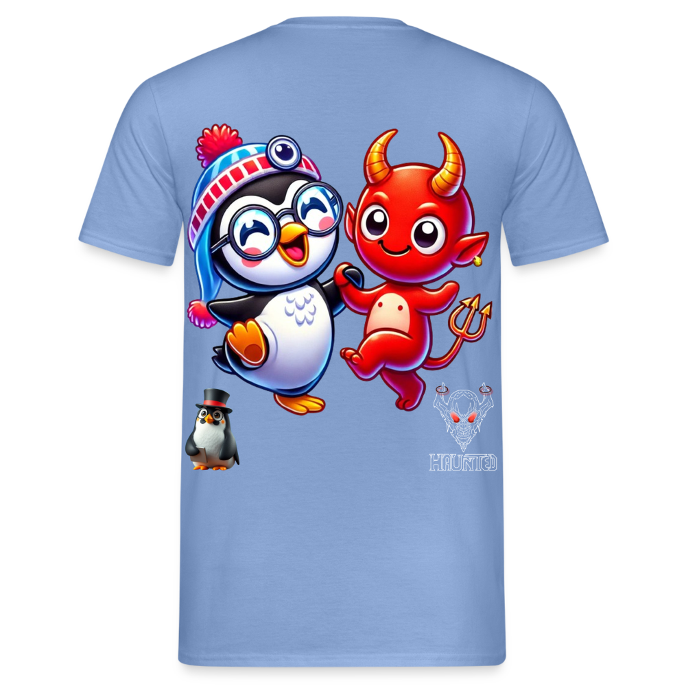Men T-Shirt Dancing with Devil - carolina blue