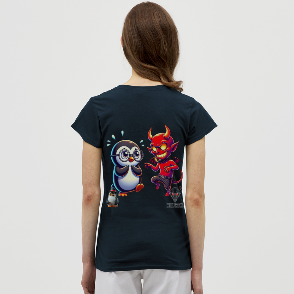 Women T-Shirt Dancing with Devil - Navy