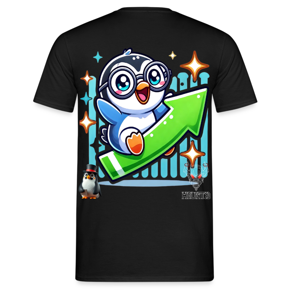 Men T-Shirt KasPenguin Riding the Trend - Schwarz