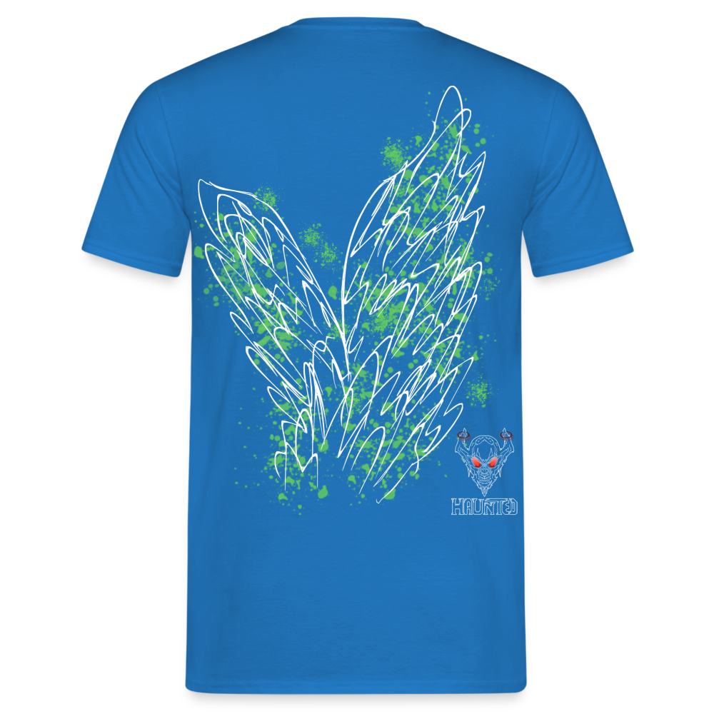 Men T-Shirt Light Green Wings - Royalblau