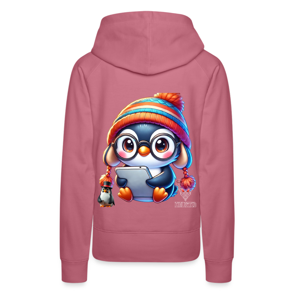 Women Hoodie KasPenguin with Pad - Malve
