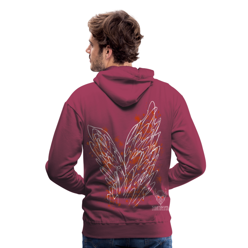 Men Hoodie Orange Wings - Bordeaux
