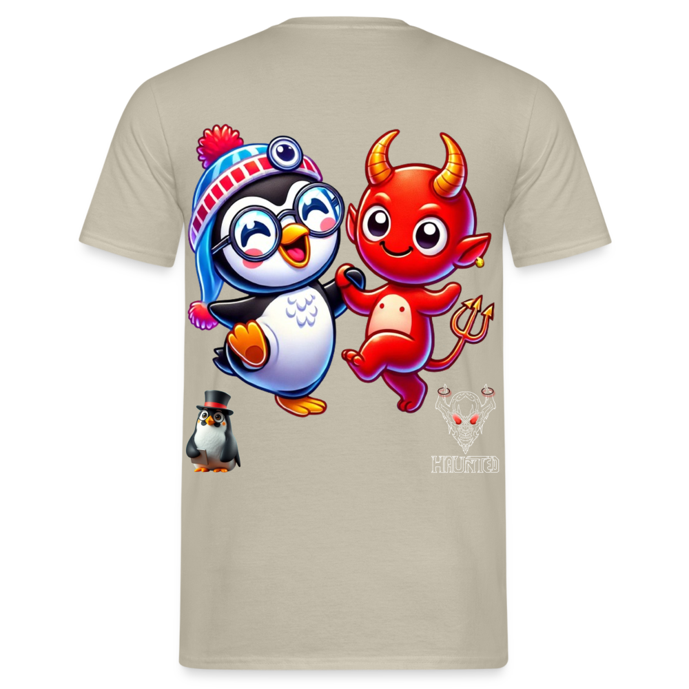 Men T-Shirt Dancing with Devil - Sandbeige