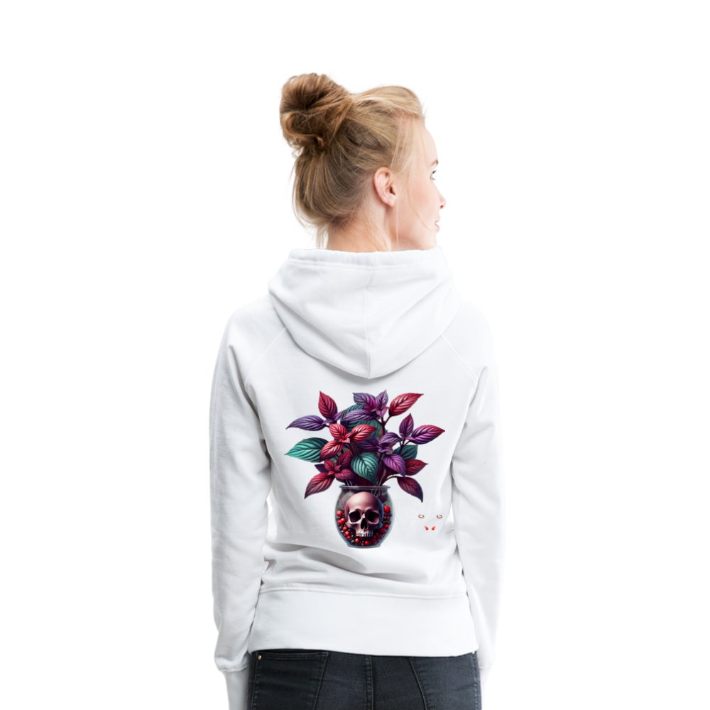 Woman Hoodie Skull Bloom Vase - Weiß