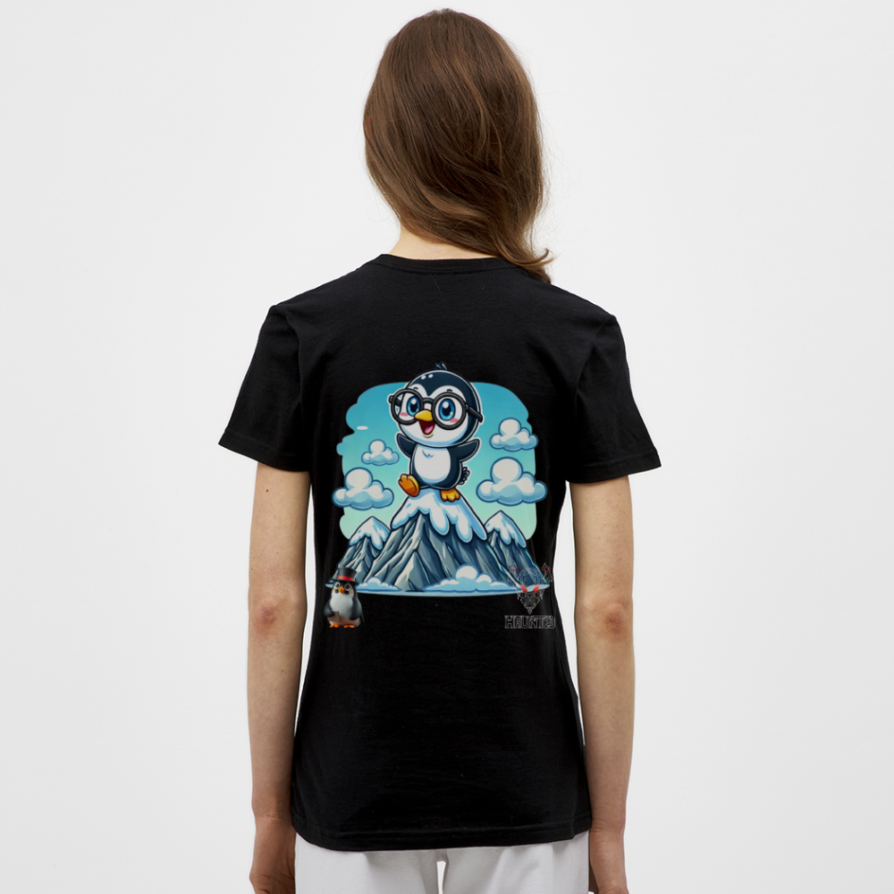 Women T-Shirt KasPenguin on Top - Schwarz