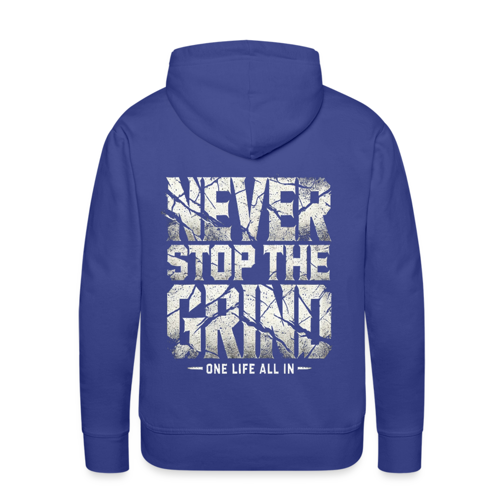 Men Hoodie Never Stop The Grind - Königsblau