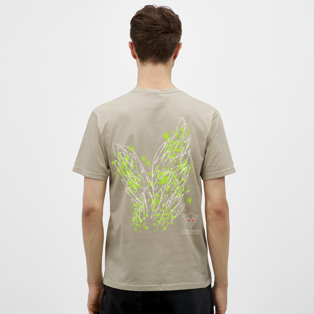 Men T-Shirt Poison Green Wings - Sandbeige
