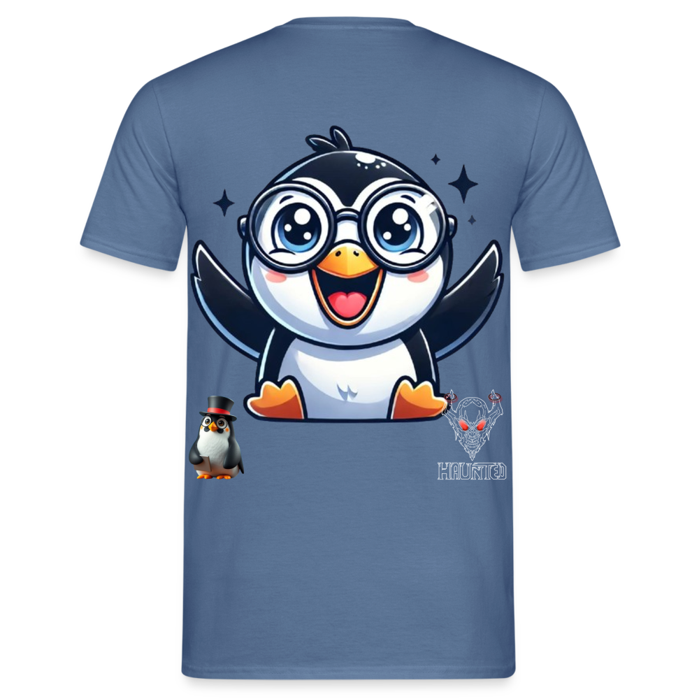 Men T-Shirt KasPenguin Happy - Taubenblau