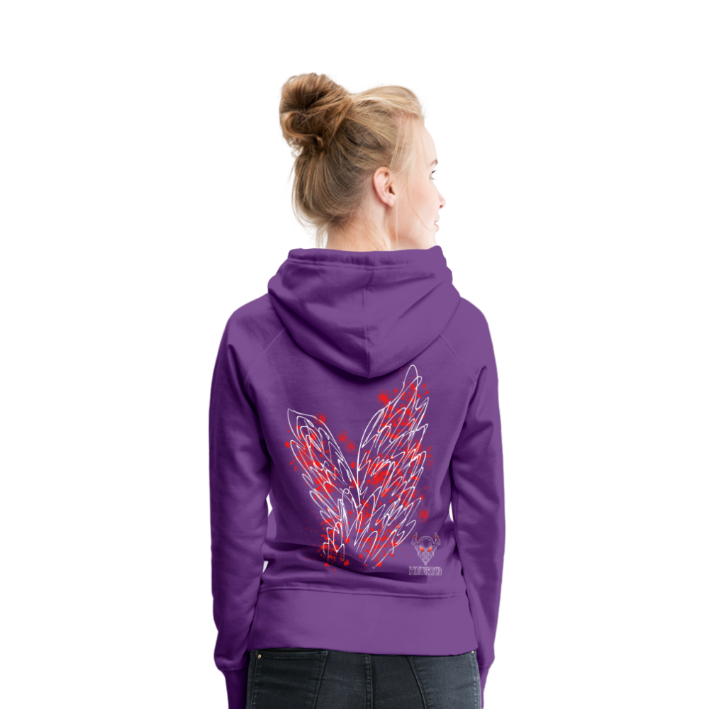 Women Hoodie Red Wings - Purple