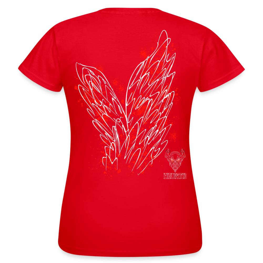 Women T-Shirt Red Wings - Rot