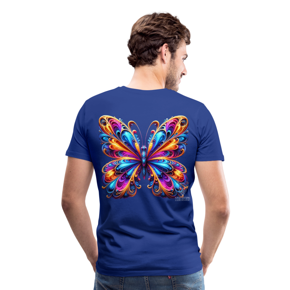 Men T-Shirt Vibrant Butterfly Elegance - Königsblau