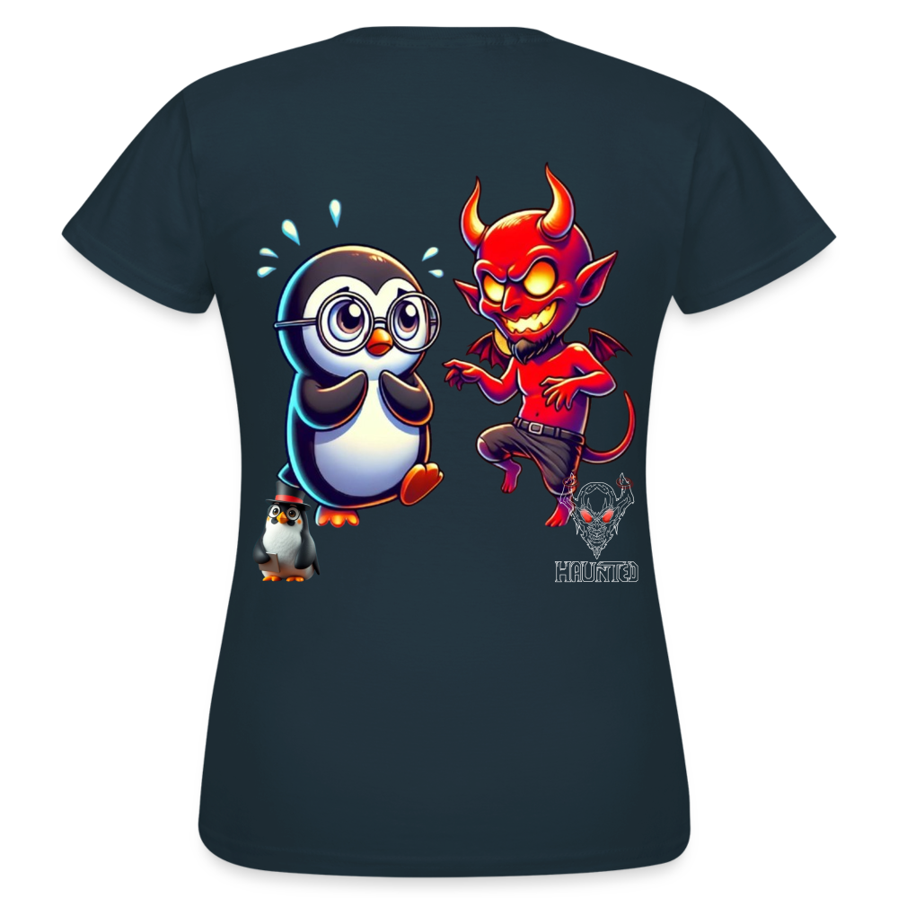 Women T-Shirt Dancing with Devil - Navy