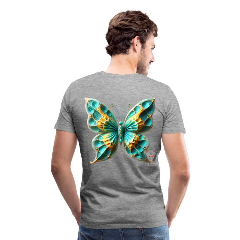 Men T-Shirt Aqua Wing Symphony - Grau meliert