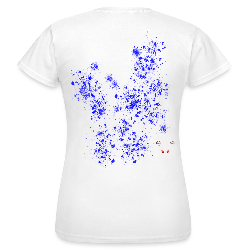Women T-Shirt Blue Wings - Weiß