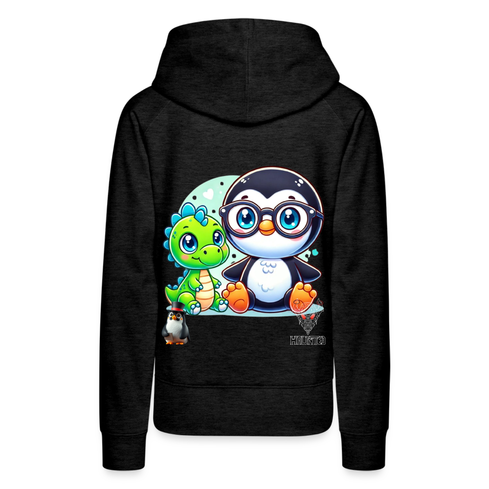 Women Hoodie KasPenguin with Dinosaur - Anthrazit