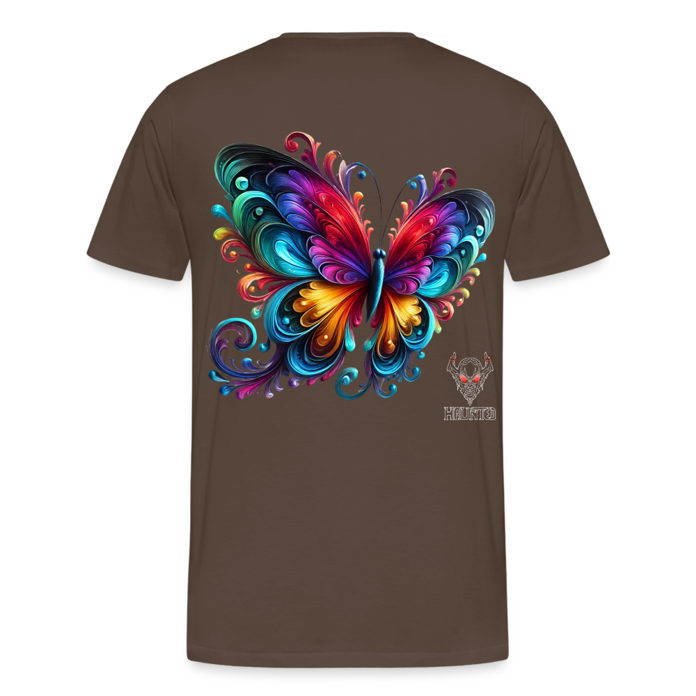 Men T-Shirt Radiant Butterfly Art - Edelbraun