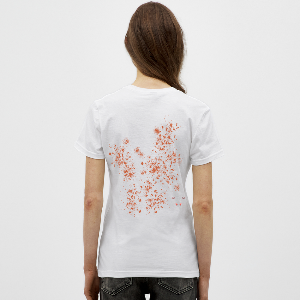 Women T-Shirt Orange Wings - Weiß