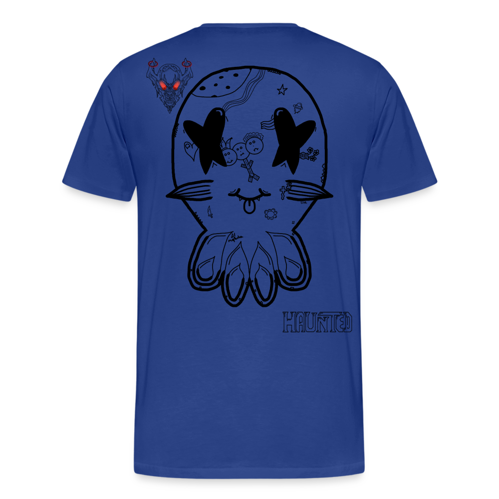 Man T-Shirt Ghost Doodle Dark - Königsblau