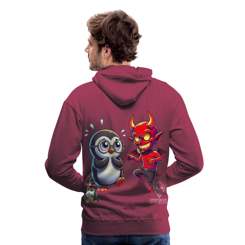 Men Hoodie Dancing with Devil - Bordeaux