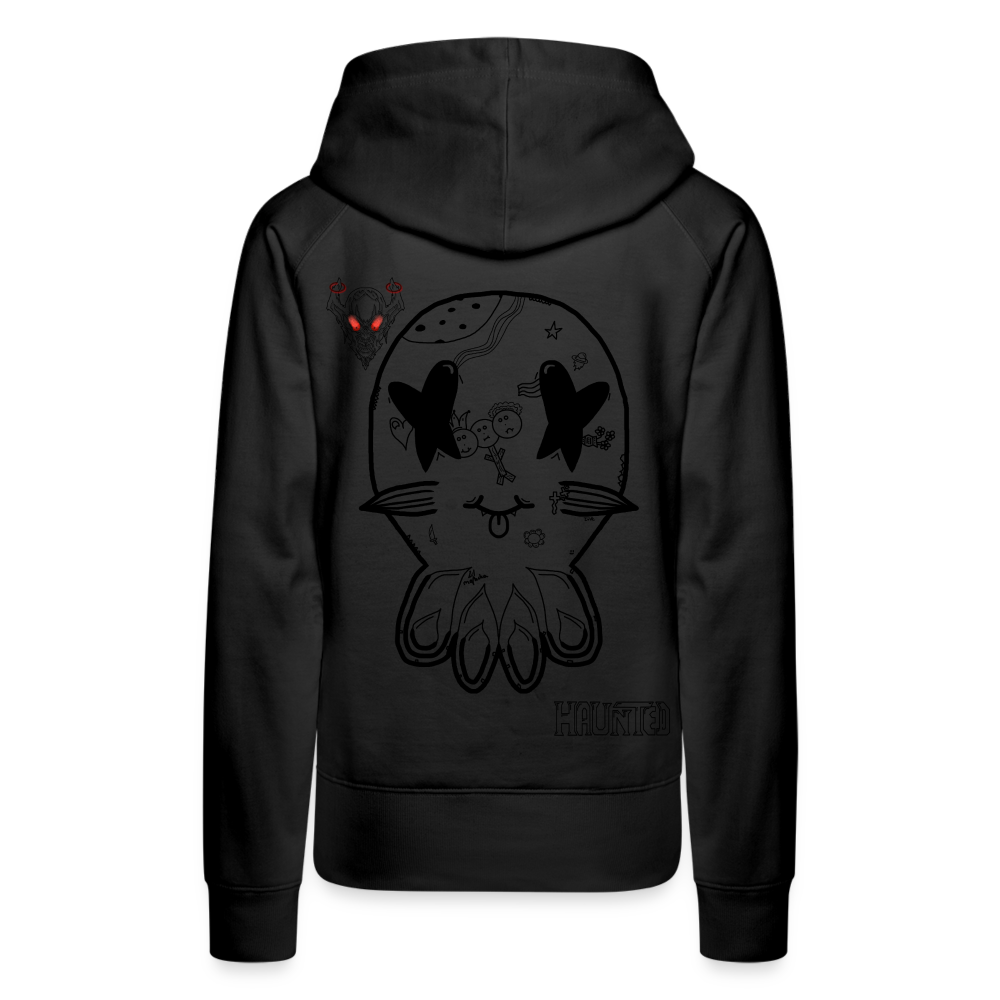 Woman Hoodie Ghost Doodle Dark - Schwarz