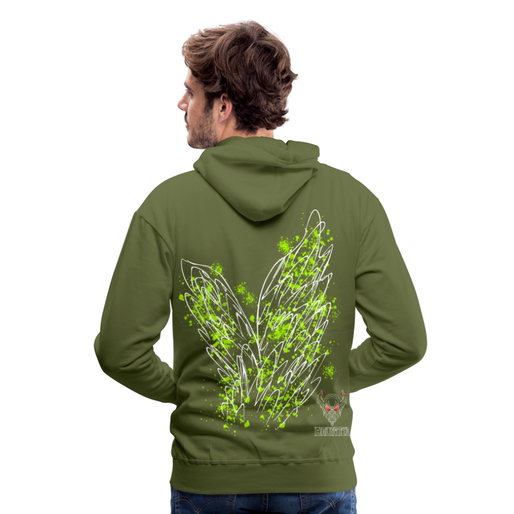 Men Hoodie Poison Green Wings - Olivgrün