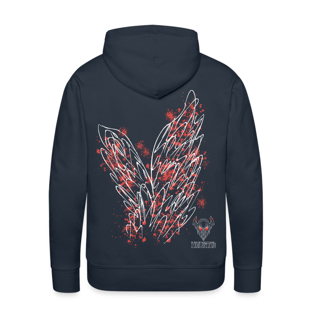 Men Hoodie Light Red Wings - Navy