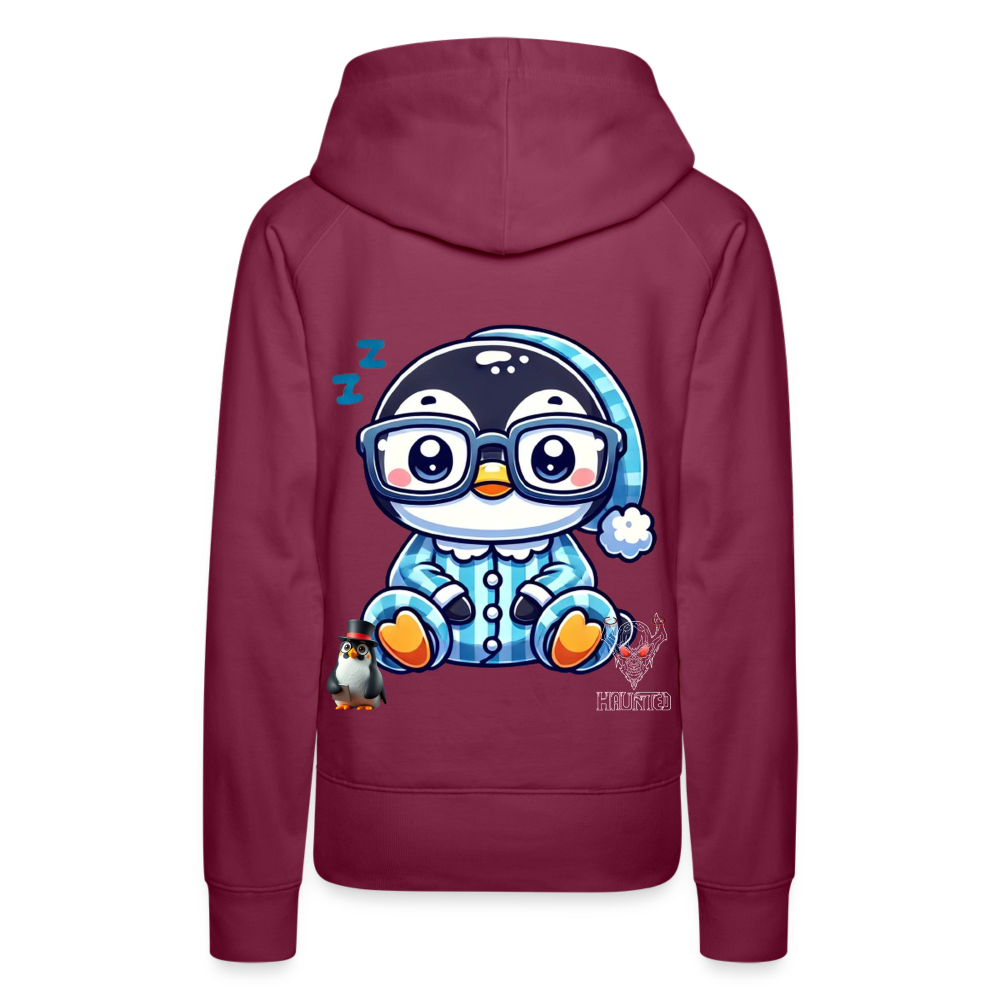 Women Hoodie KasPenguin in Pyjama - Bordeaux