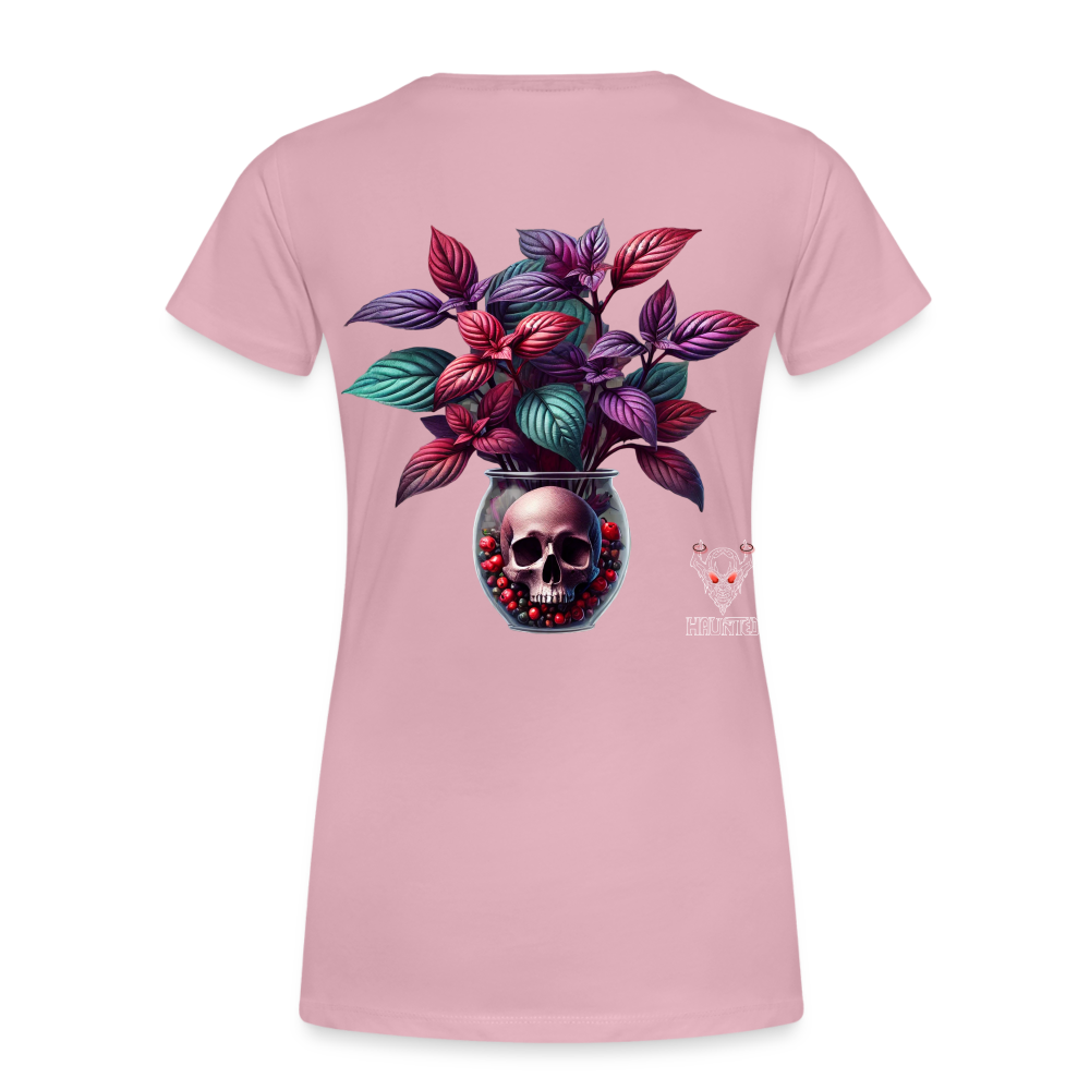 Woman T-Shirt Skull Bloom Vase - Hellrosa