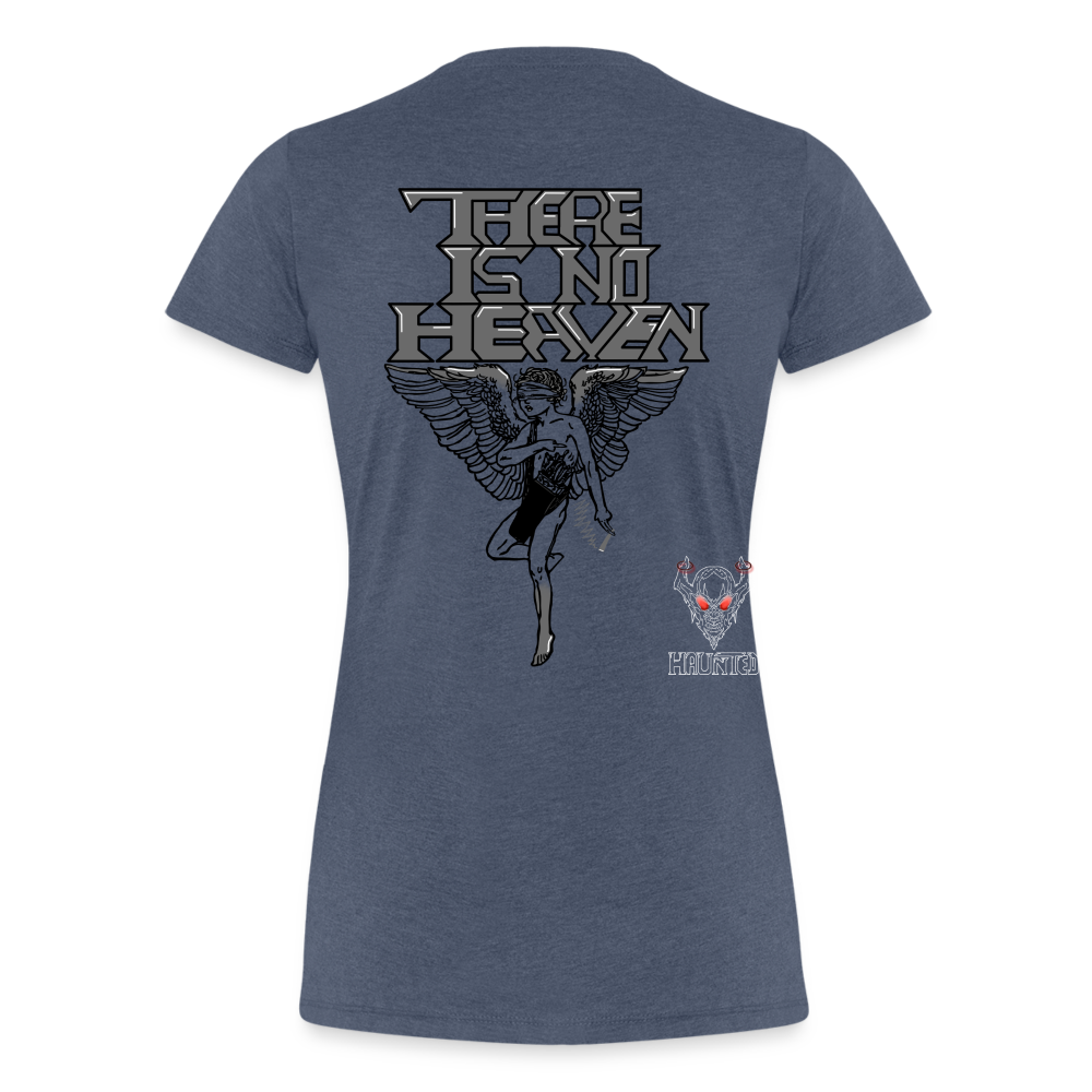 Woman T-Shirt There Is No Heaven - Blau meliert