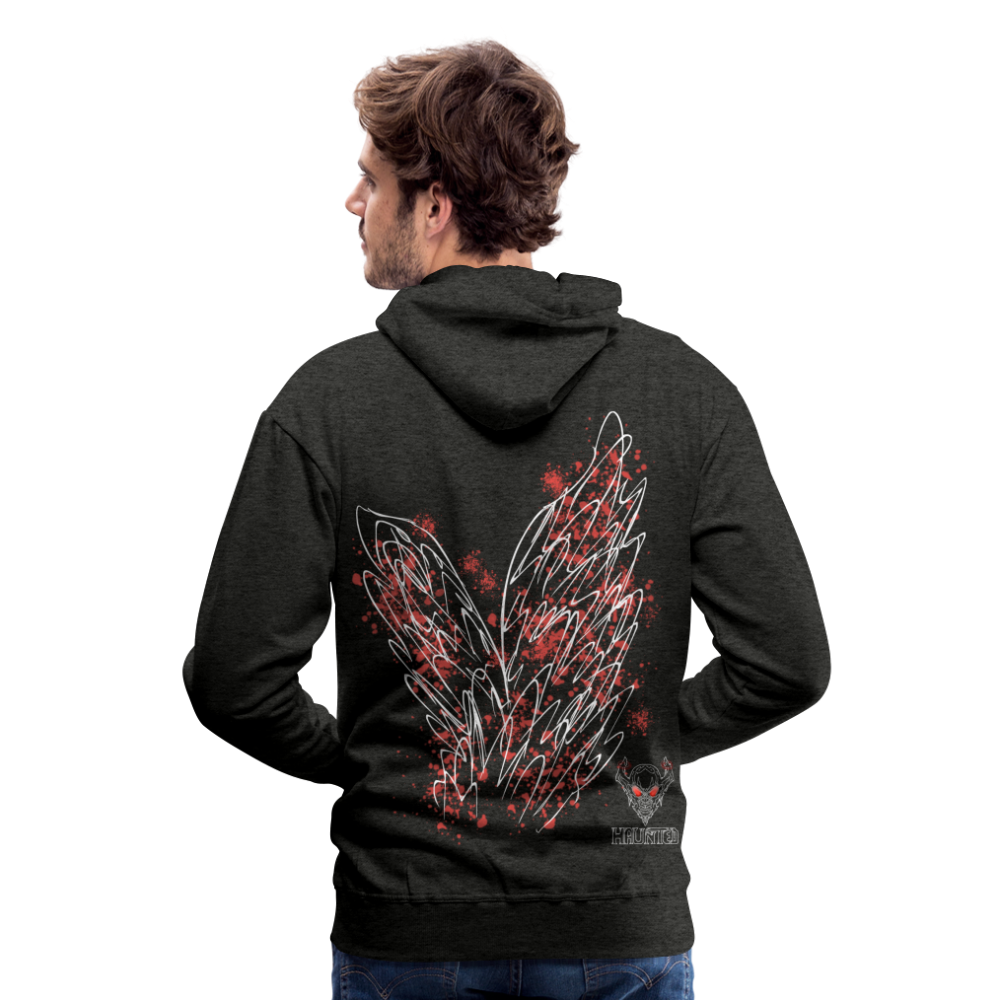 Men Hoodie Light Red Wings - Anthrazit