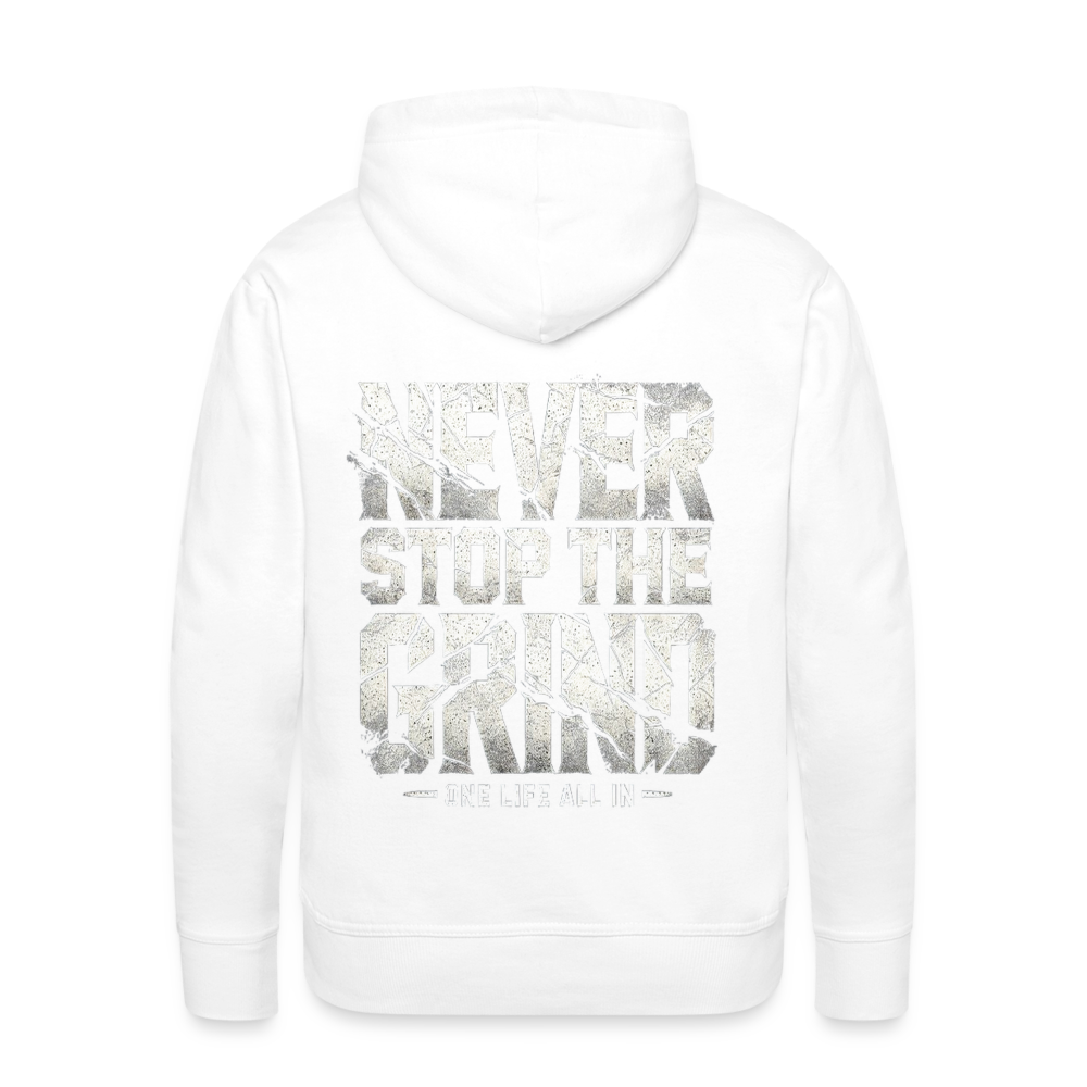 Men Hoodie Never Stop The Grind - Weiß