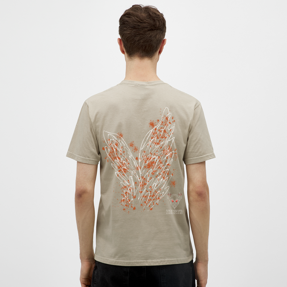 Men T-Shirt Orange Wings - Sandbeige