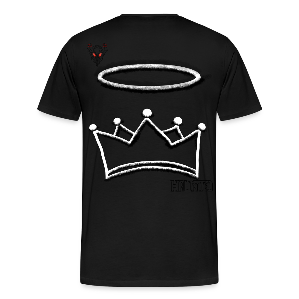 Man T-Shirt Crown and Ring Dark - Schwarz