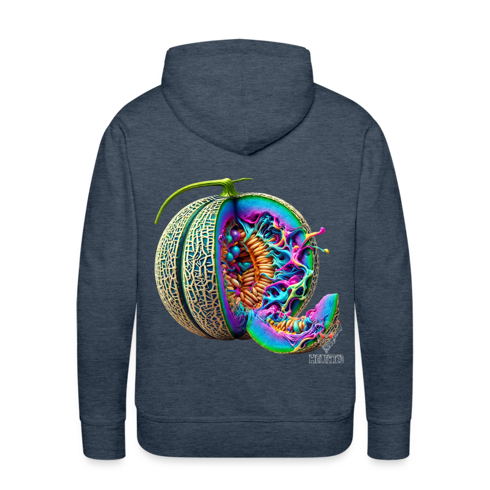 Men Hoodie Neon Melon Art - Jeansblau
