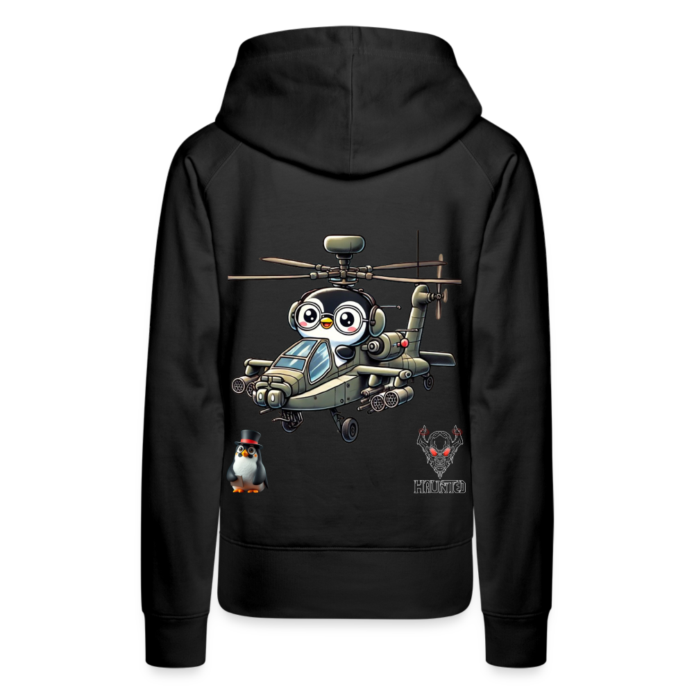 Women Hoodie KasPenguin in Apache - Schwarz