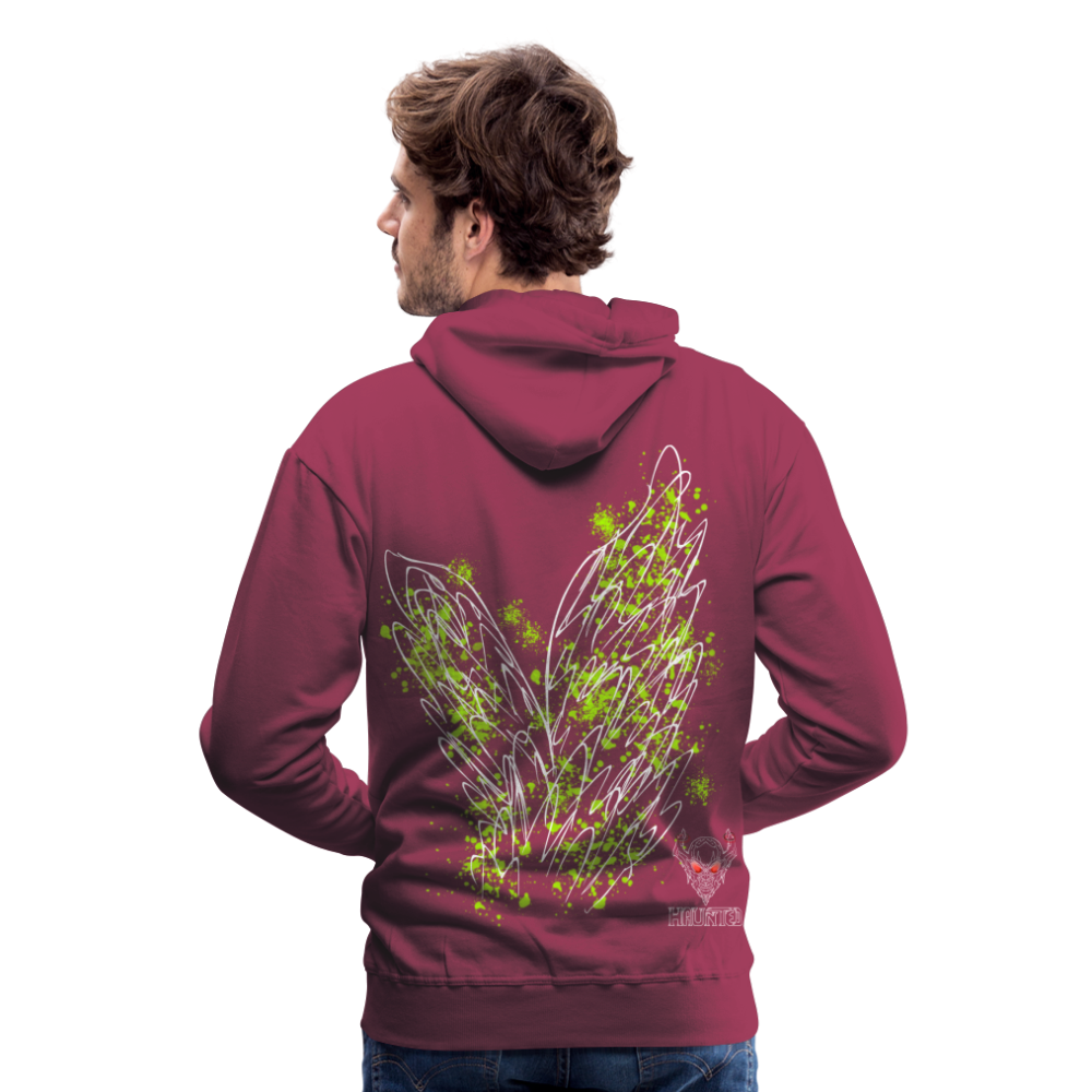 Men Hoodie Poison Green Wings - Bordeaux