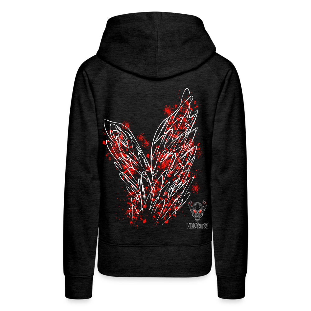 Women Hoodie Red Wings - Anthrazit