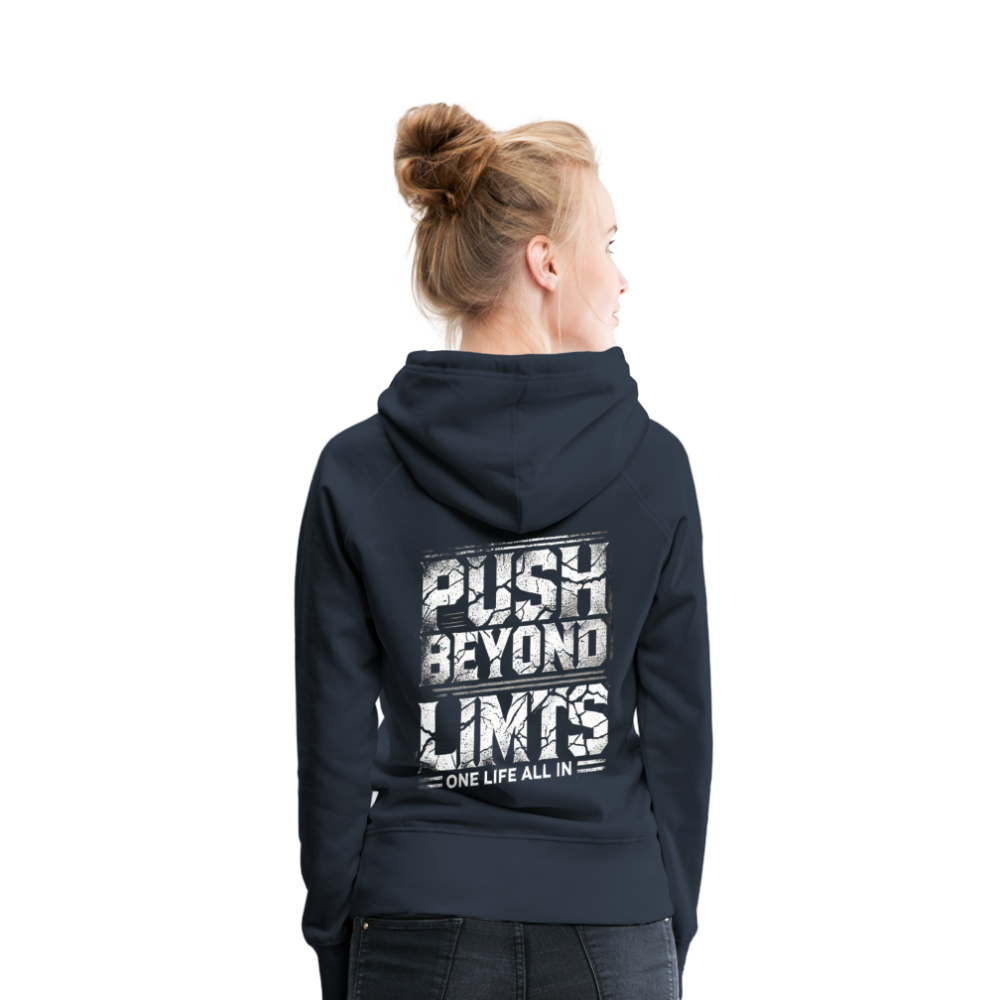 Women Hoodie Push Beyond Limits - Navy