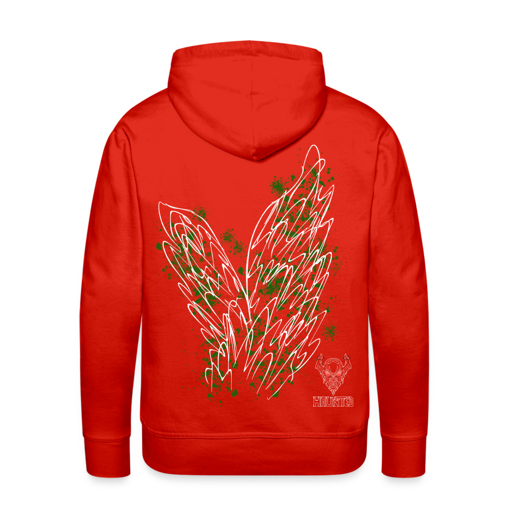 Men Hoodie Dark Green Wings - Rot
